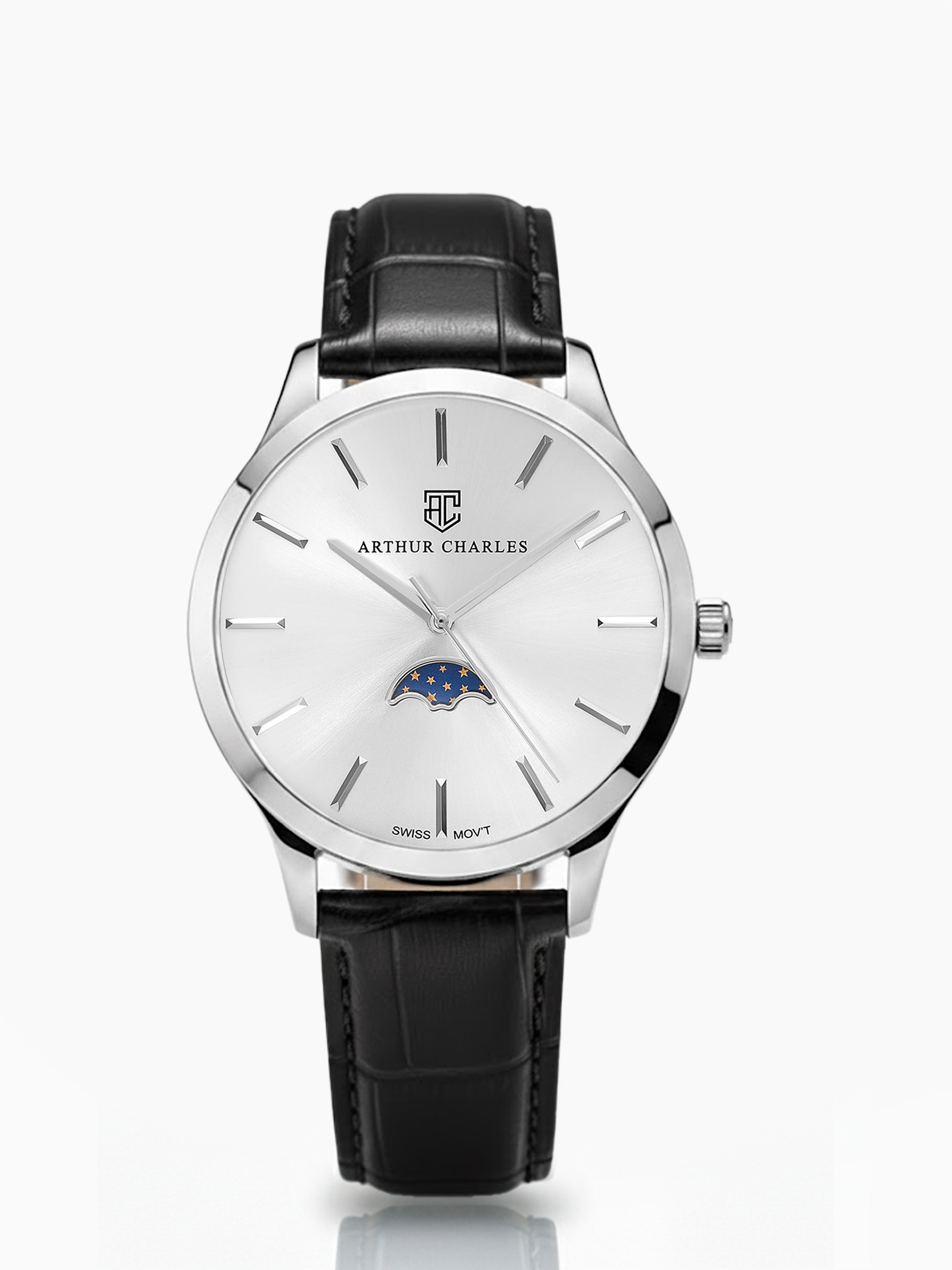 Moonphase Silver Watch