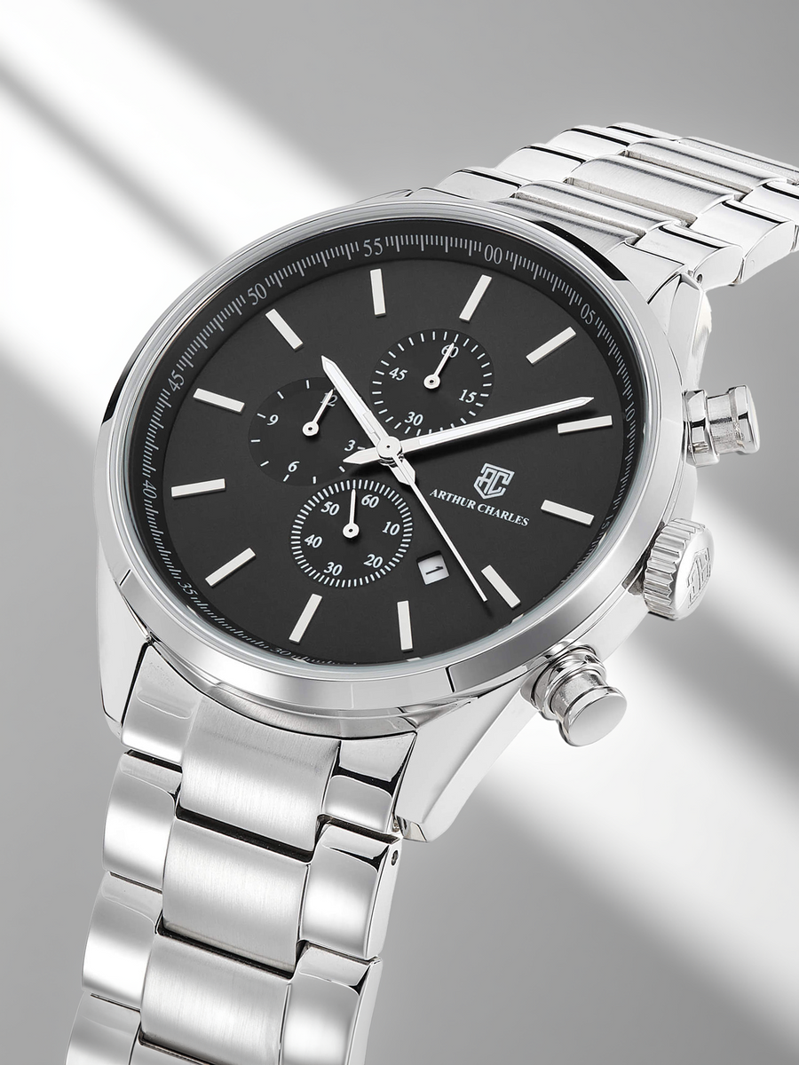 Silver Chrono Master II Men's Watch – Arthur Charles Watches